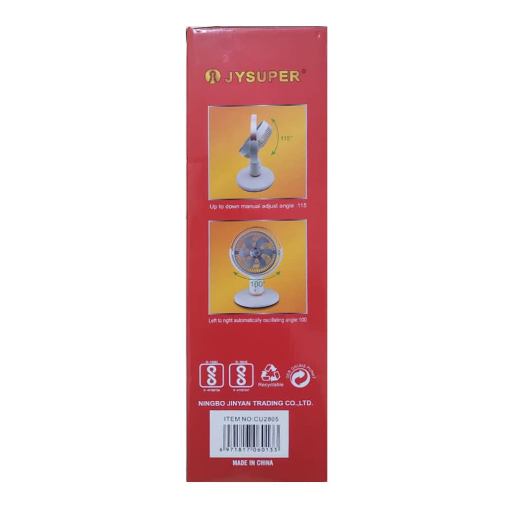 Ventilador recargable 3 en 1 color gris 12" JySuper JY-2219 - Miniatura 3