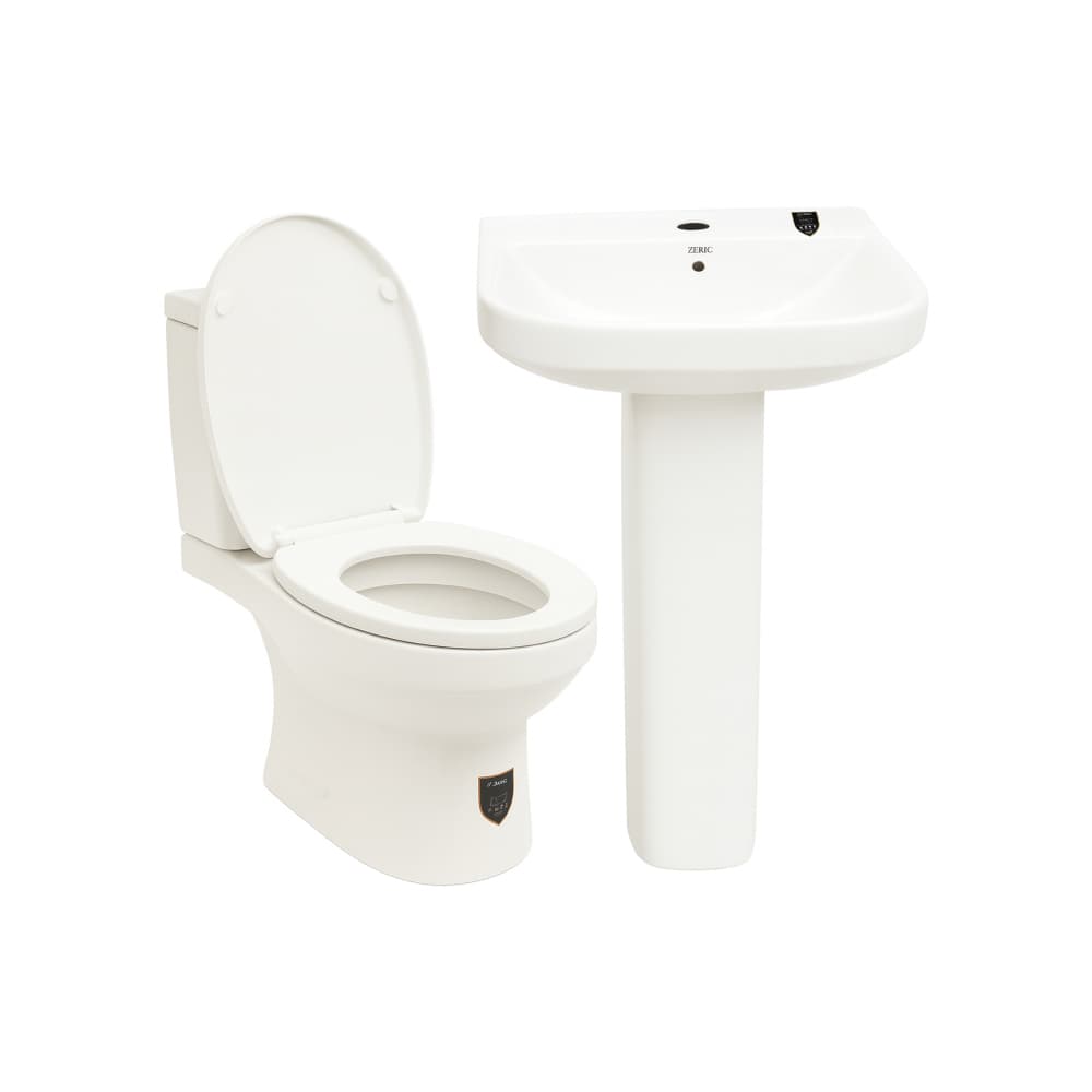 Juego de inodoro Zeric Altroz con lavamos y pedestal Delta - Imagen 1