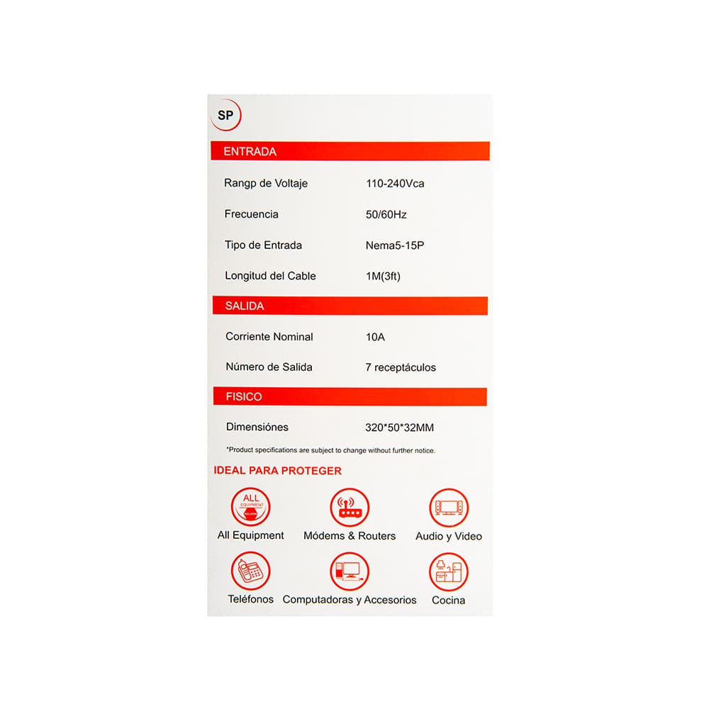 Regleta de 7 salidas con protección de sobrecargas APlus - Miniatura 4