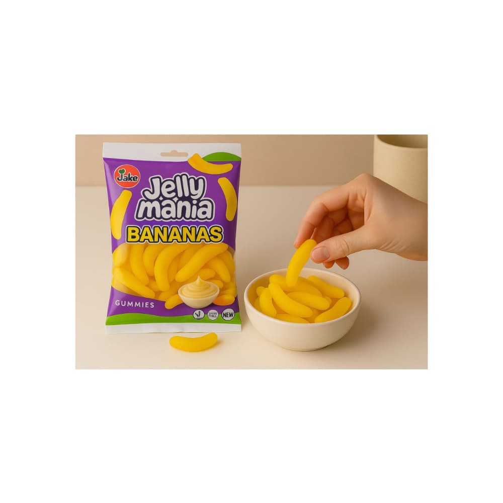Gomitas sabor banana Jelly Mania (100 g / 3.5 oz) - Miniatura 4