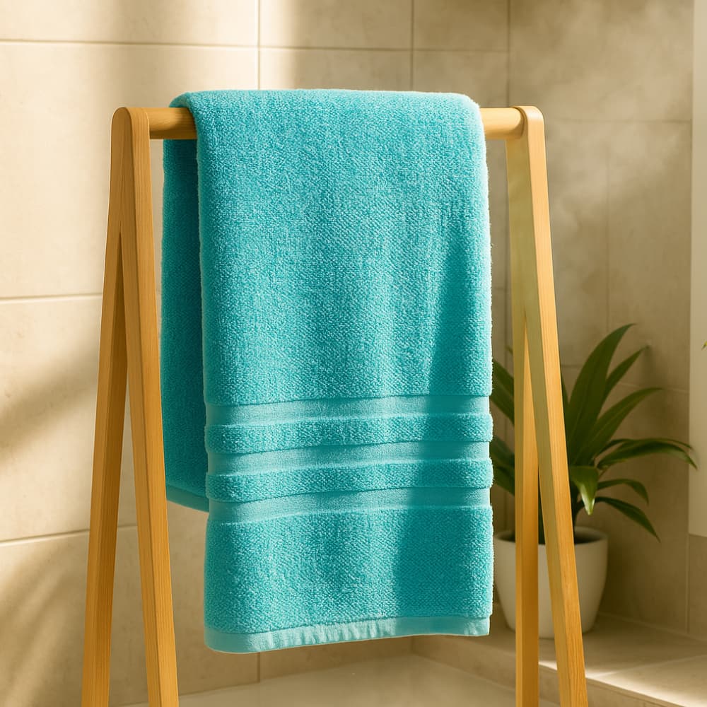 Toalla azul claro Yara (50 x 90 cm) - Miniatura 3