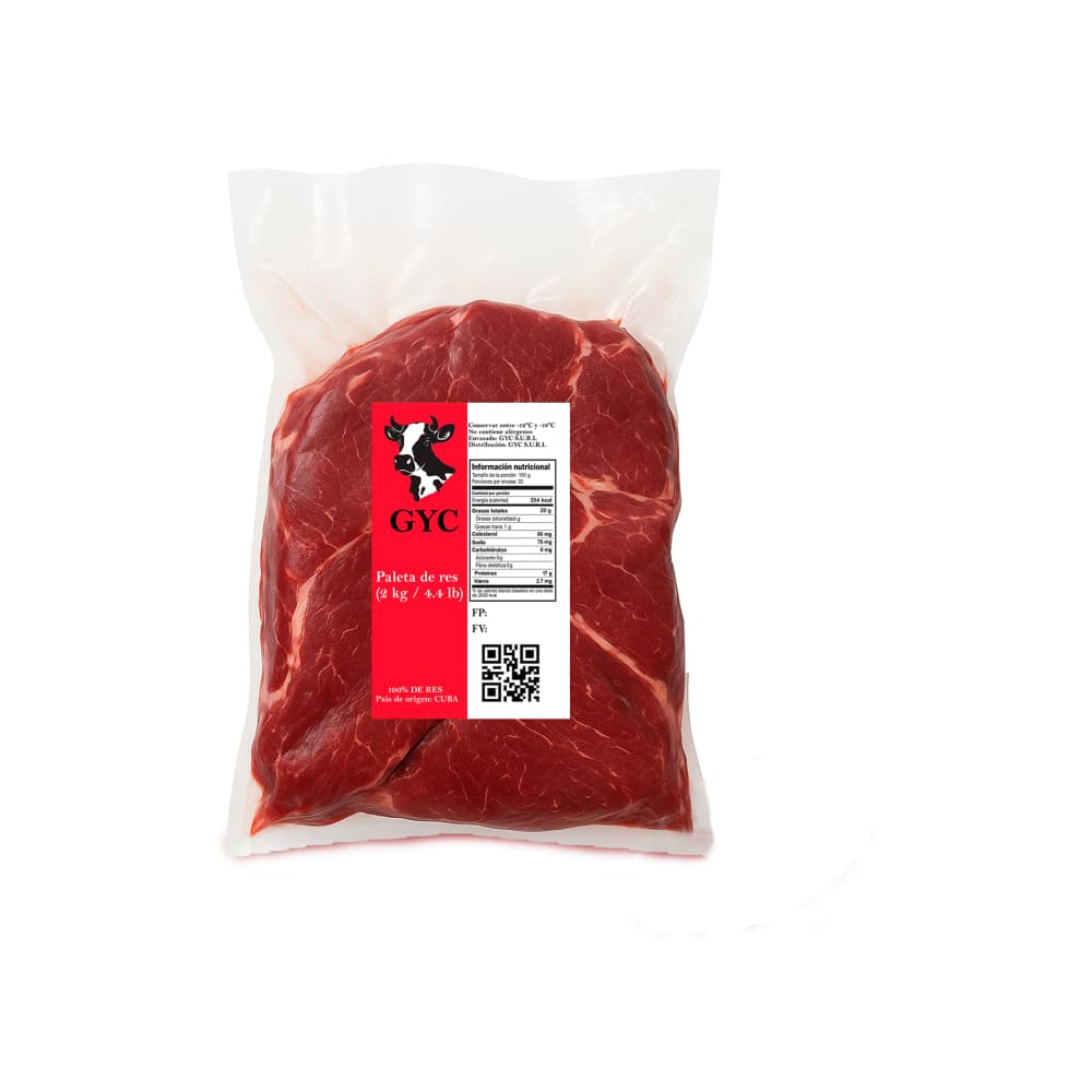 Paleta de res de primera GYC (2 kg / 4.4 lb) - Imagen 1
