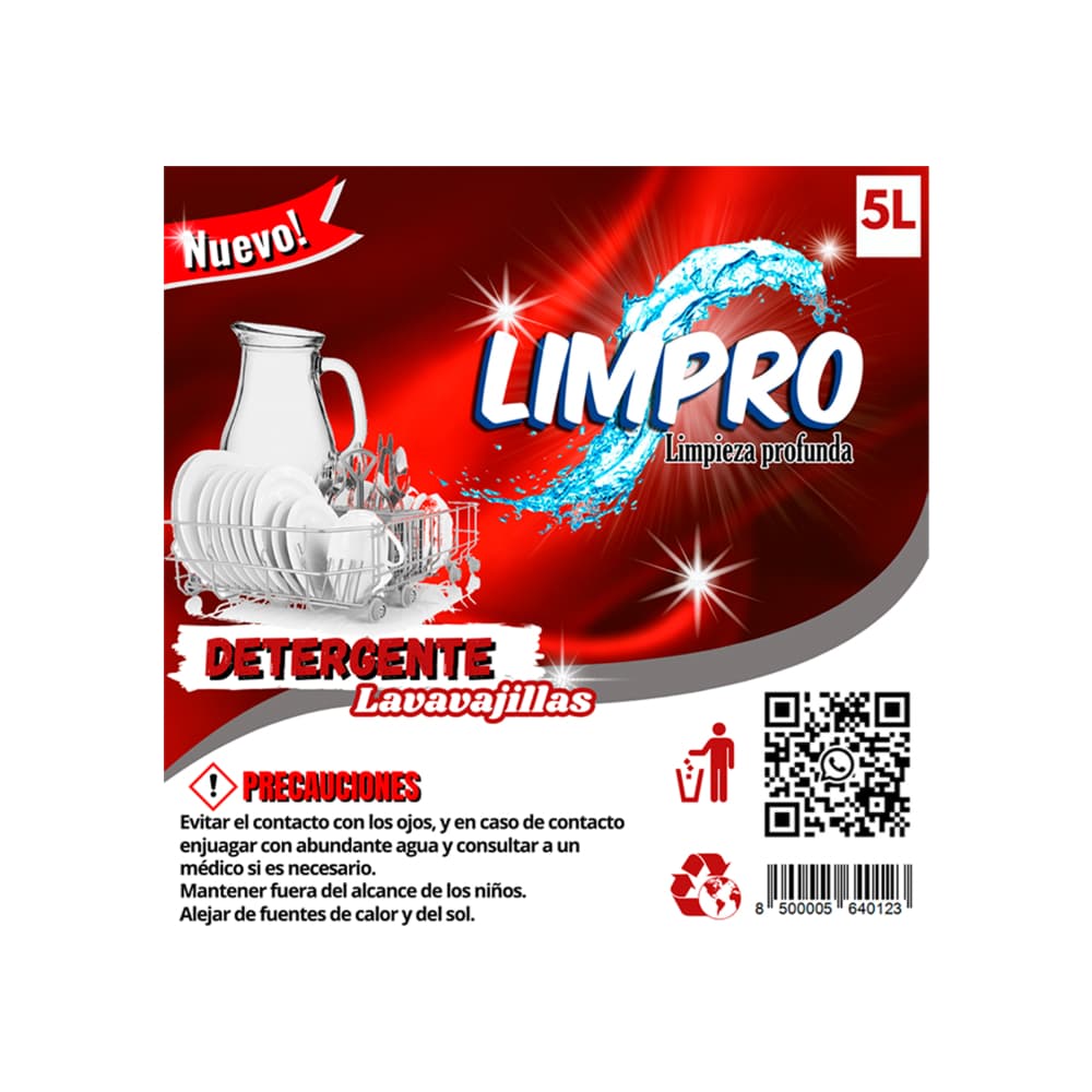 Detergente lavavajillas Limpro (5 L) - Miniatura 3