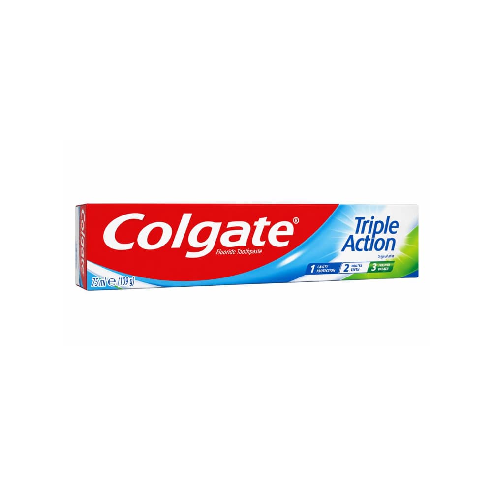 Pasta dental triple acción Colgate (2 x 109 g / 2.54 oz) - Miniatura 2