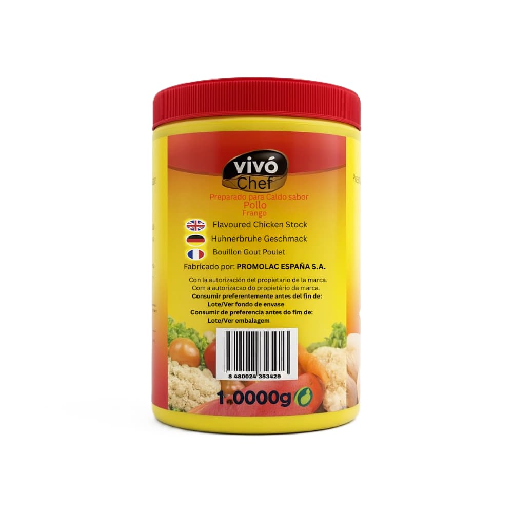 Caldo sabor pollo Vivo Chef (1 kg / 2.2 lb) - Miniatura 2