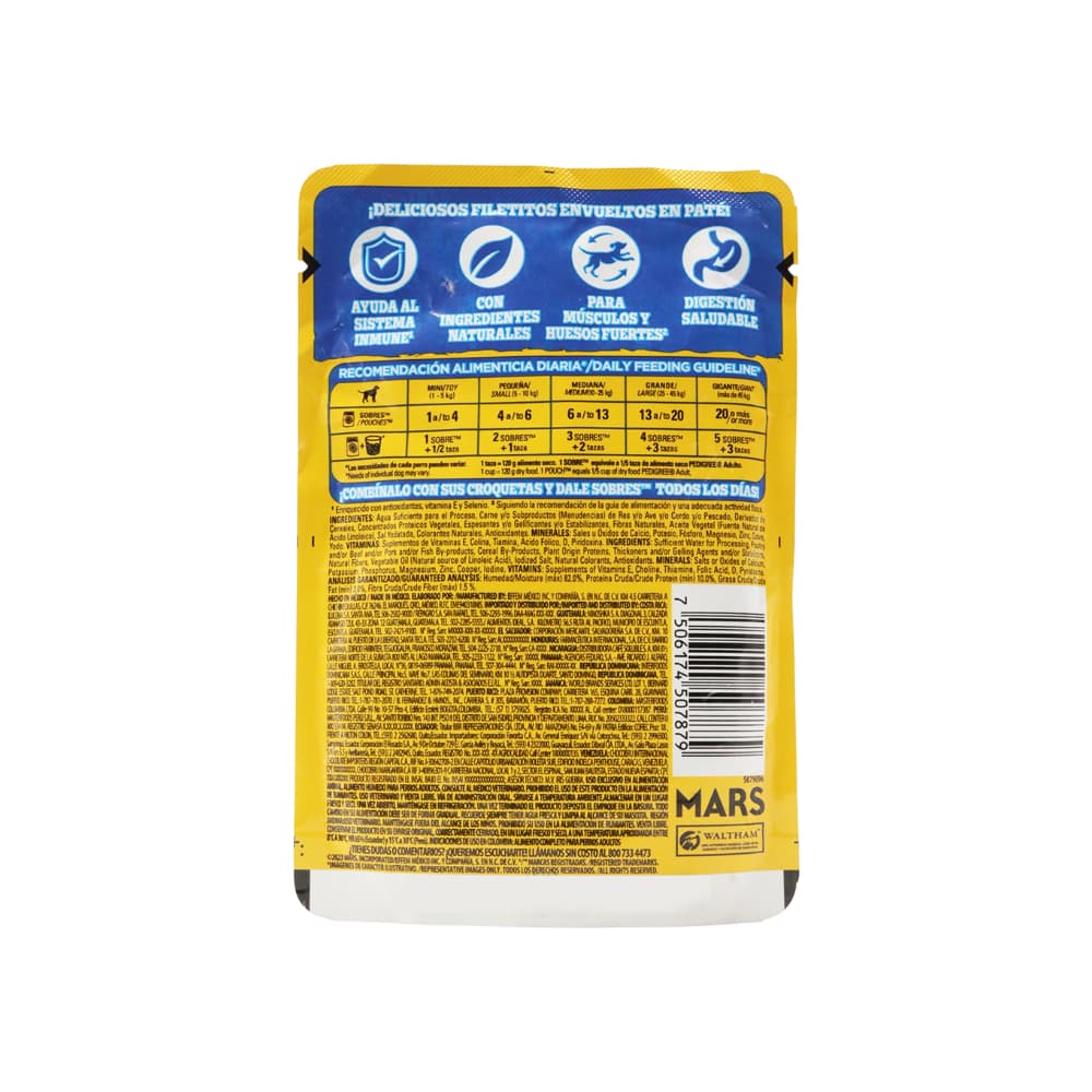 Alimento res en paté para perro adulto Pedigree (85 g / 2.99 oz) - Miniatura 3