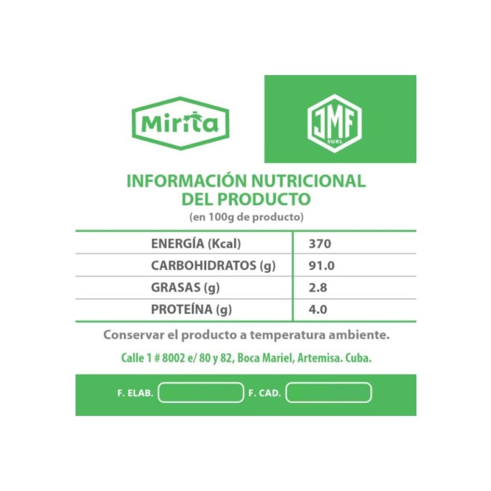 Chocolate puro en polvo Mirita (227 g / 8.01 oz) - Miniatura 2