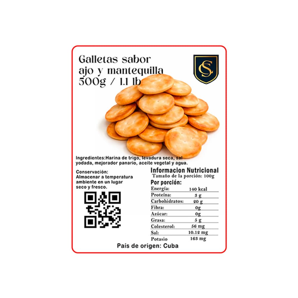 Galletas sabor ajo y mantequilla Calderón (500 g / 1.1 lb) - Miniatura 2