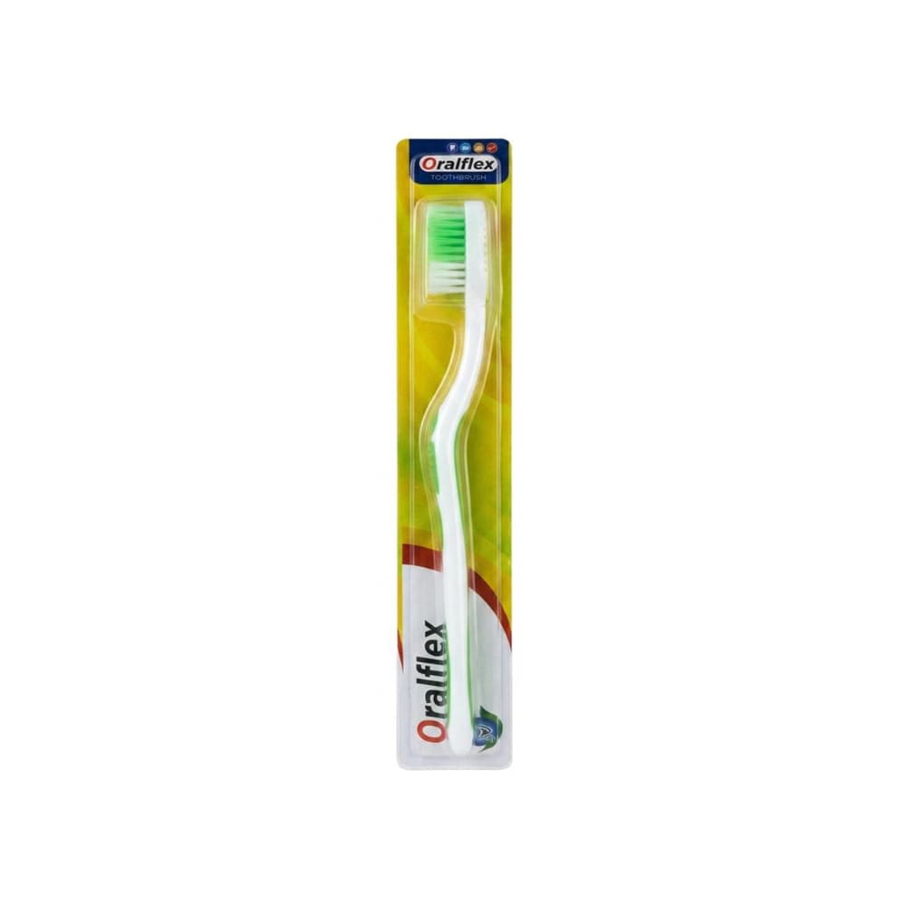 Cepillo de dientes verde con tapa de plástico Oralflex FST-18 - Miniatura 1
