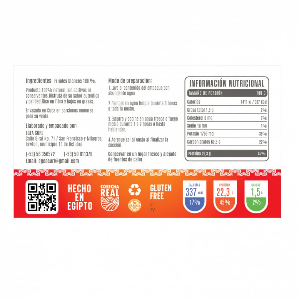 Frijoles blancos Cosecha Real (10 x 500 g / 1.1 lb) - Miniatura 3