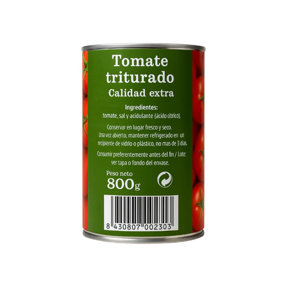 Tomate triturado Alimerka (800 g / 1.76 lb) - Miniatura 2
