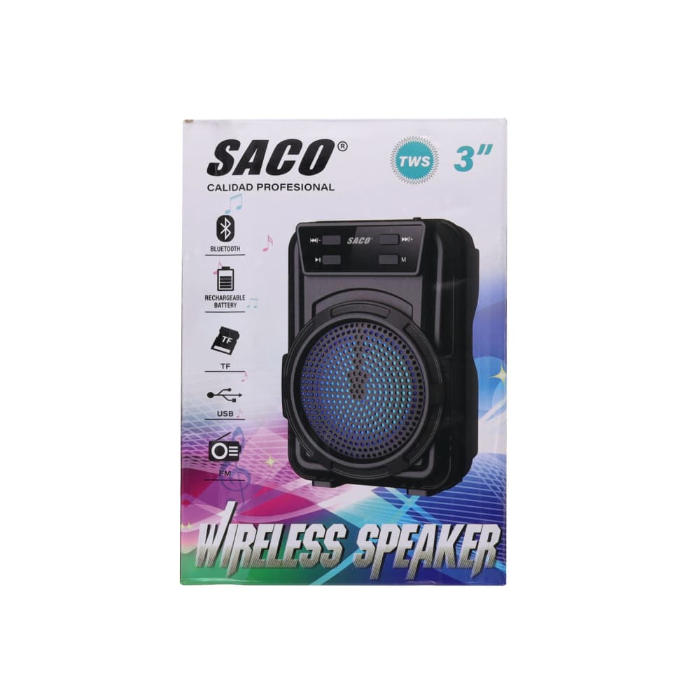 Bocina inalámbrica recargable 3" Saco FR-34150 - Miniatura 3