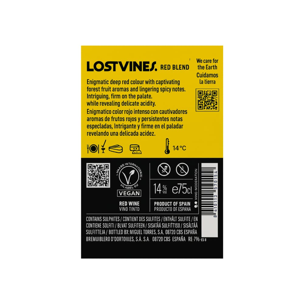 Vino tinto de corte Lost Vines 2022 Torres (750 ml) - Miniatura 3