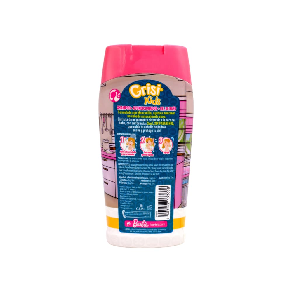 Champú infantil 3 en 1 Barbie Repostera Grisi Kids (300 ml) - Miniatura 4