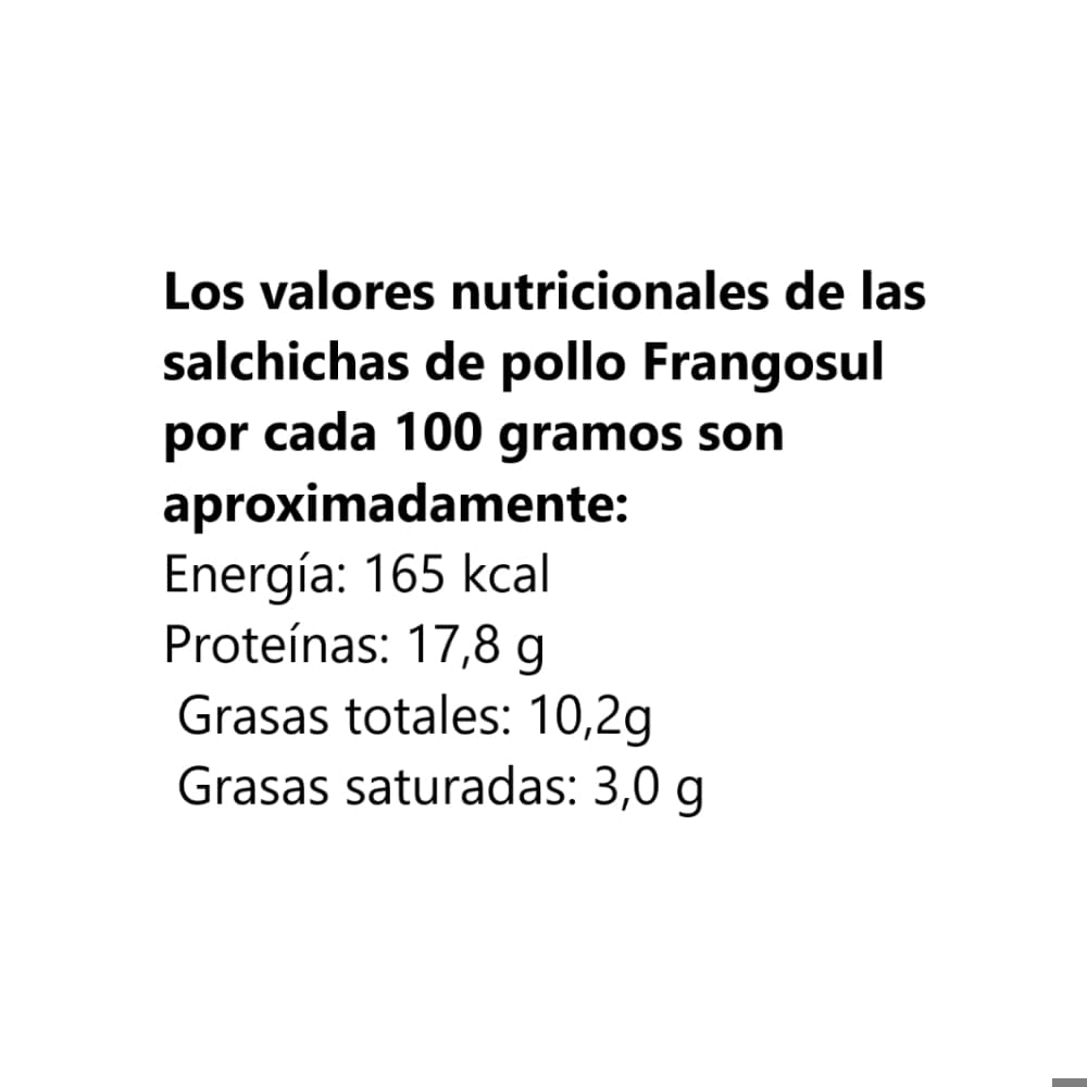 Salchicha de pollo Frangosul (340 g / 12 oz) - Miniatura 4