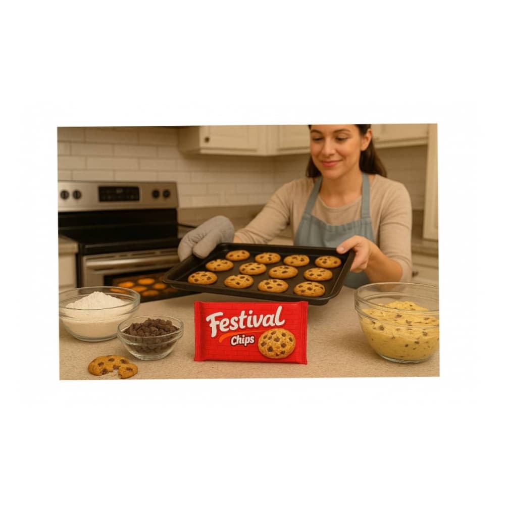 Galletas dulces rellenas de chocolate Festival Chips (240 g / 8.47 oz) - Miniatura 2