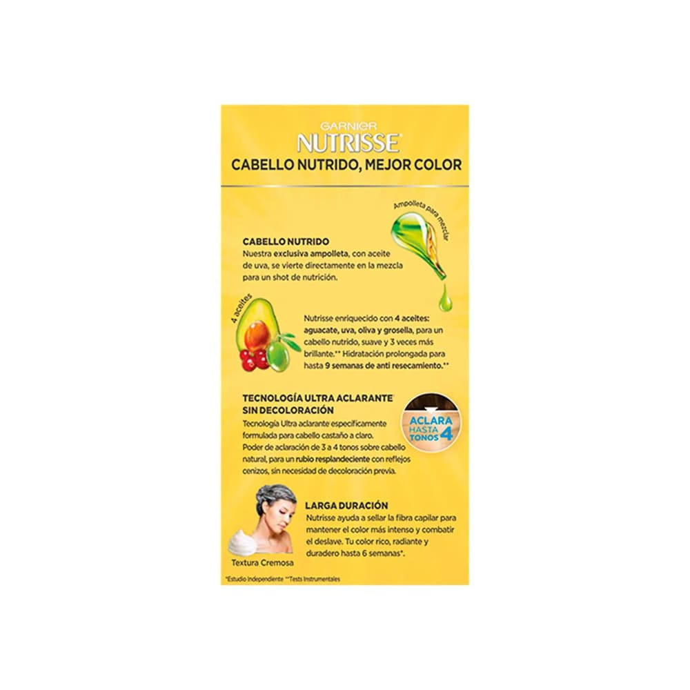 Tinte No.UA rubio dorado maracuyá Coloríssimos Nutrisse Garnier - Miniatura 4