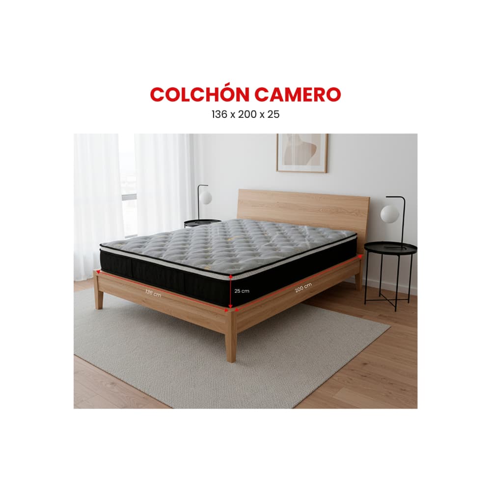 Juego de cuarto #5 Sail & Color a full: armario + gavetero alto + gavetero tipo cómoda + 2 mesitas de noche + colchón camero - Miniatura 3