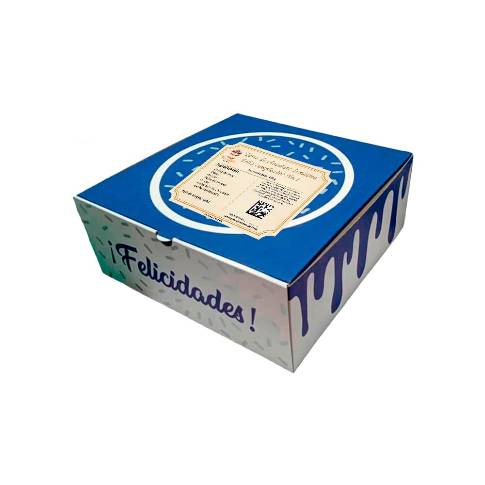 Tarta de chocolate Temática Feliz cumpleaños No.1 MCH Panadería (10 comensales) - Miniatura 3