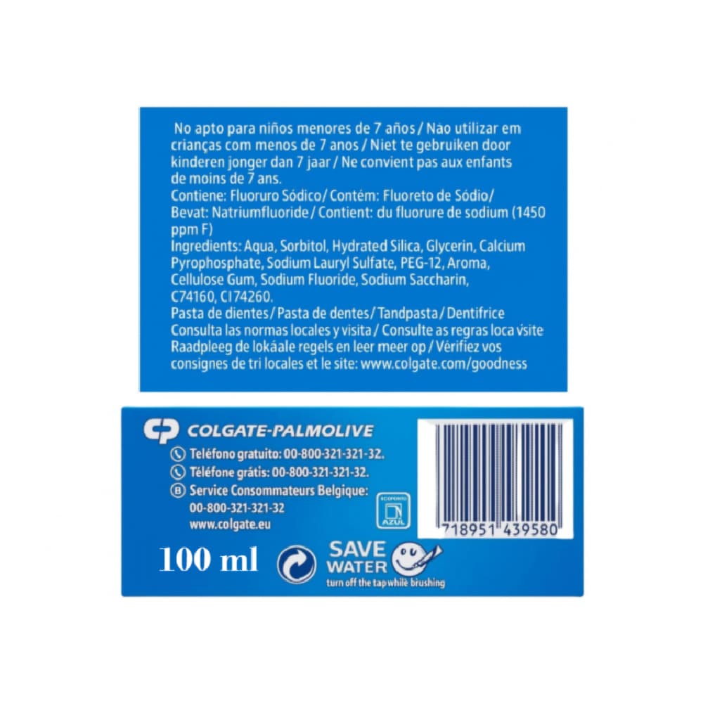 Pasta de dientes triple acción sabor menta intenso Colgate (100 ml) - Miniatura 4