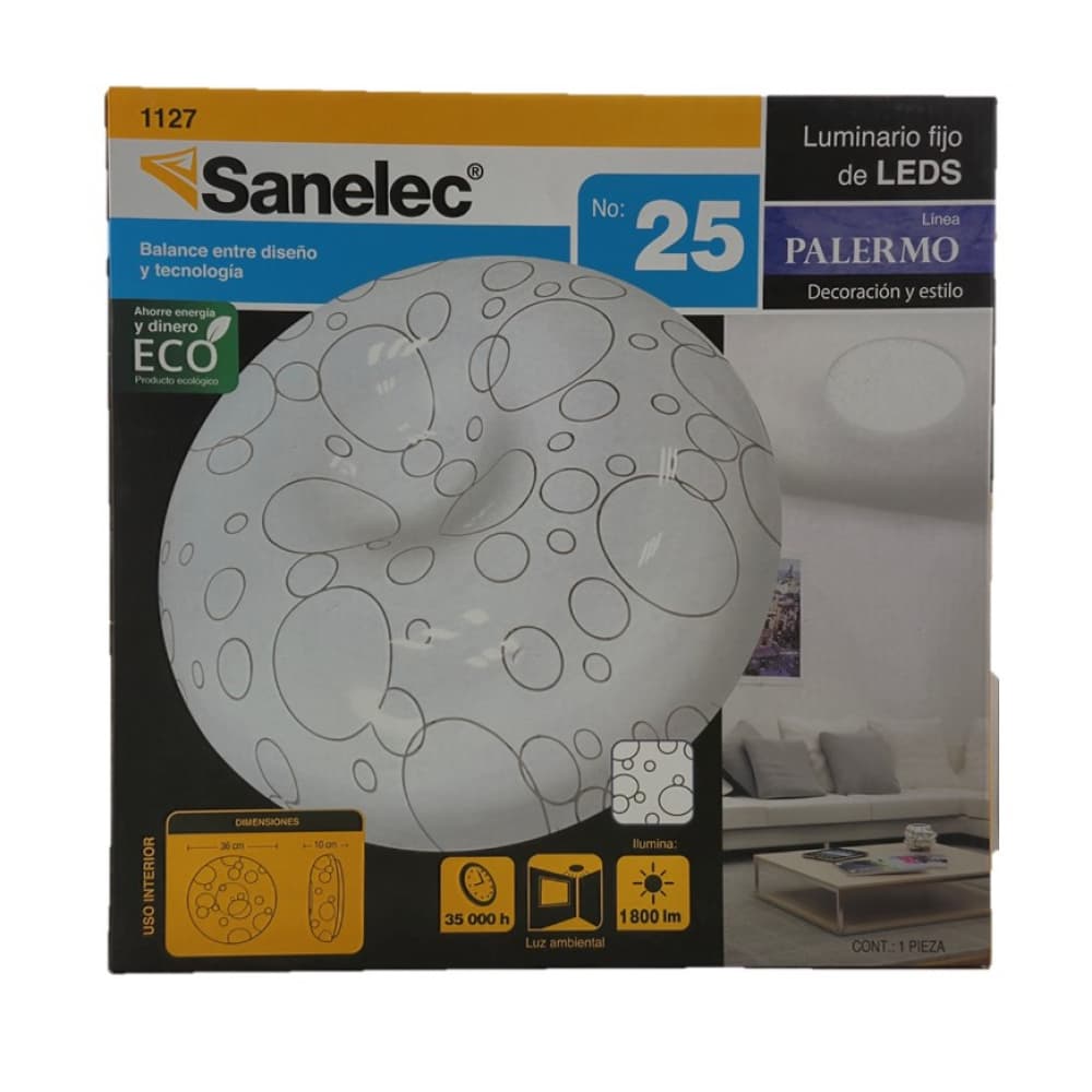 Lámpara plafón de techo led 18W Palermo - Miniatura 2