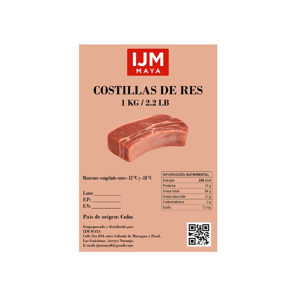 Costillas de res IJM Maya (1 kg / 2.2 lb) - Miniatura 3