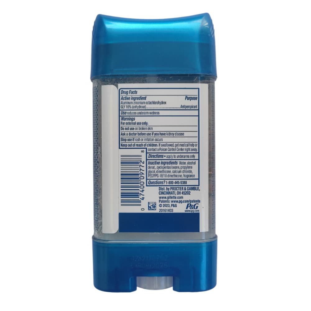 Desodorante antitranspirante en gel transparente Gillette Clear Shield Cool Wave (107 g / 3.8 oz) - Miniatura 2