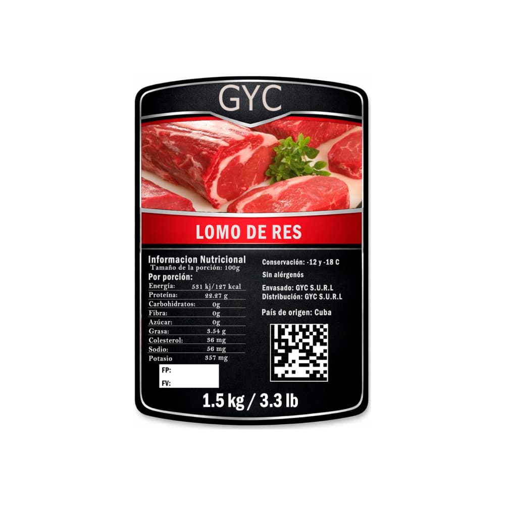 Lomo de res de primera sin piel y sin hueso GYC (1.5 kg / 3.3 lb) - Miniatura 2