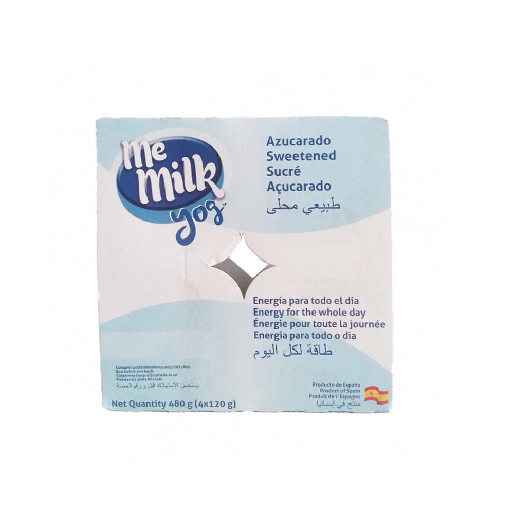 Yogur sabor natural Me Milk (4 x 120 g / 4.23 oz) - Imagen 1