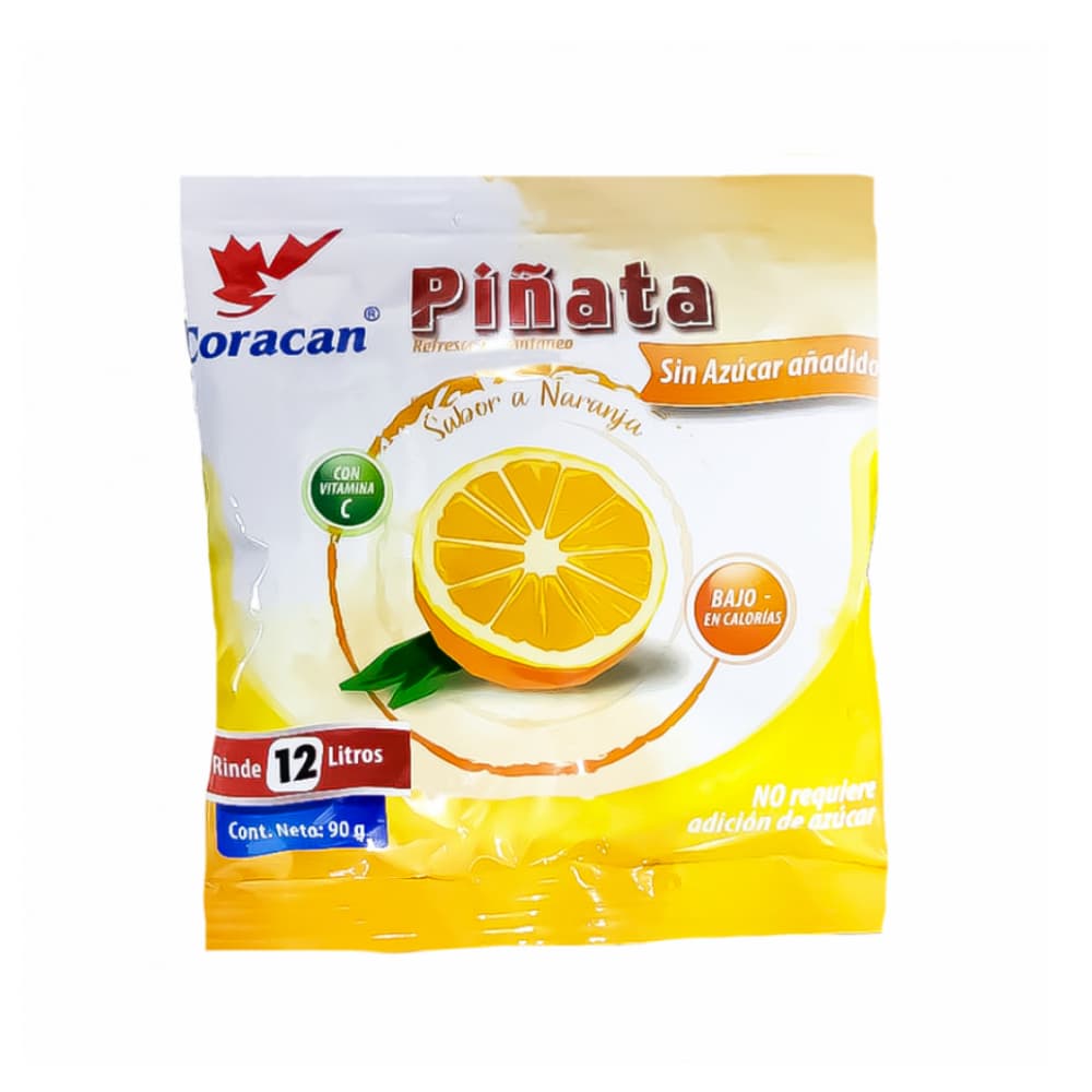 Refresco instantáneo sabor naranja Piñata Coracan (90 g / 3.17 oz) - Imagen 1