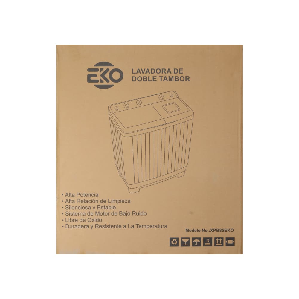 Lavadora semiautomática de doble tambor 8.5 kg EKO XPB85EKO - Miniatura 4