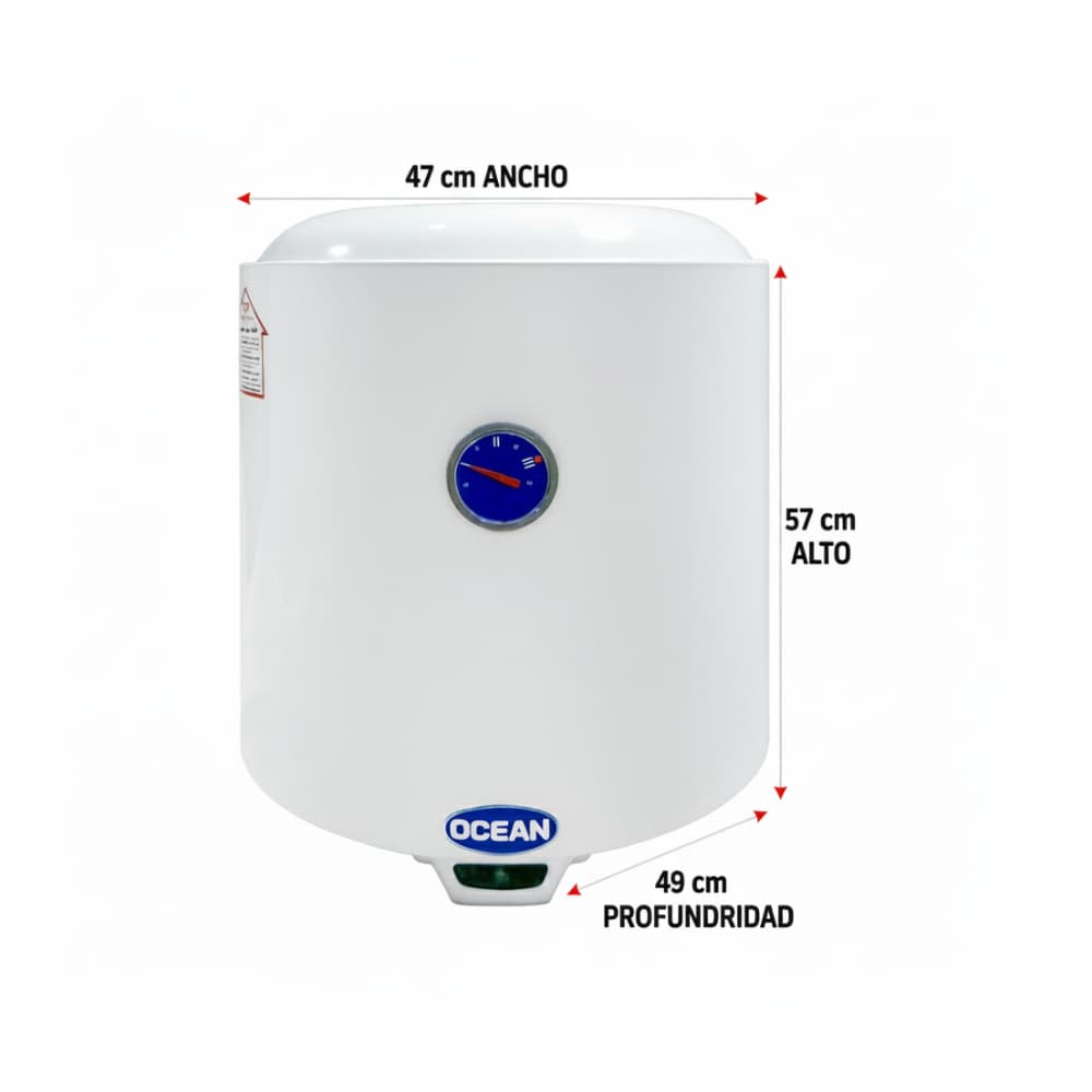 Calentador de agua eléctrico color blanco 50 L Ocean SA 50-5 OV - Miniatura 4