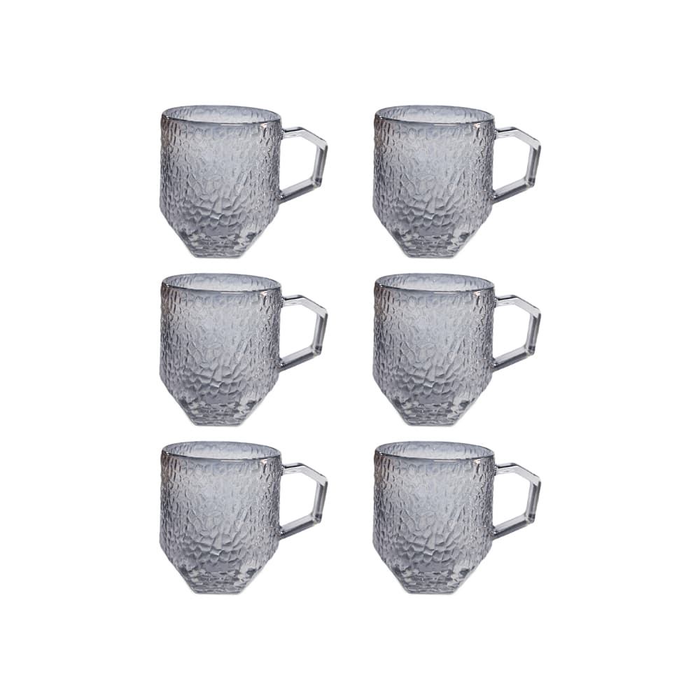 Juego de 6 tazas de vidrio con textura granulada Kazam - Miniatura 1