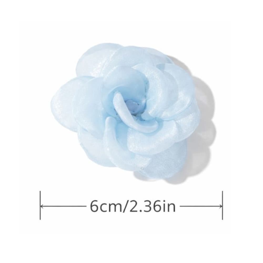 Clip con adorno estilo rosa color azul Shein - Miniatura 2