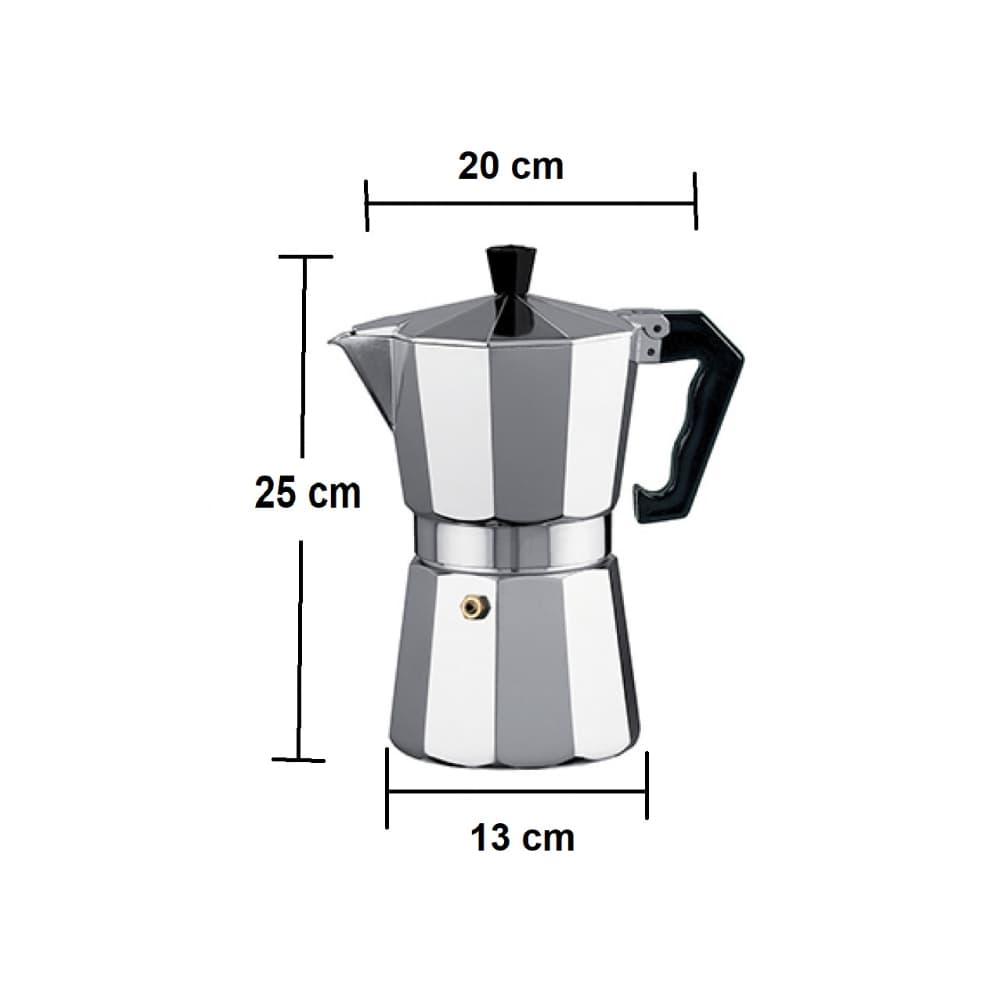 Cafetera italiana de aluminio de 12 tazas Alessandro - Miniatura 2