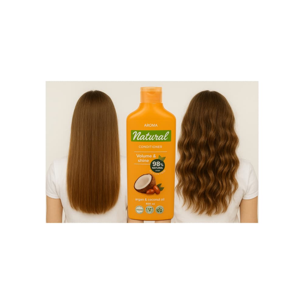 Acondicionador con aceite de argán y aceite de coco para volumen y brillo Aroma Natural (400 ml) - Miniatura 4