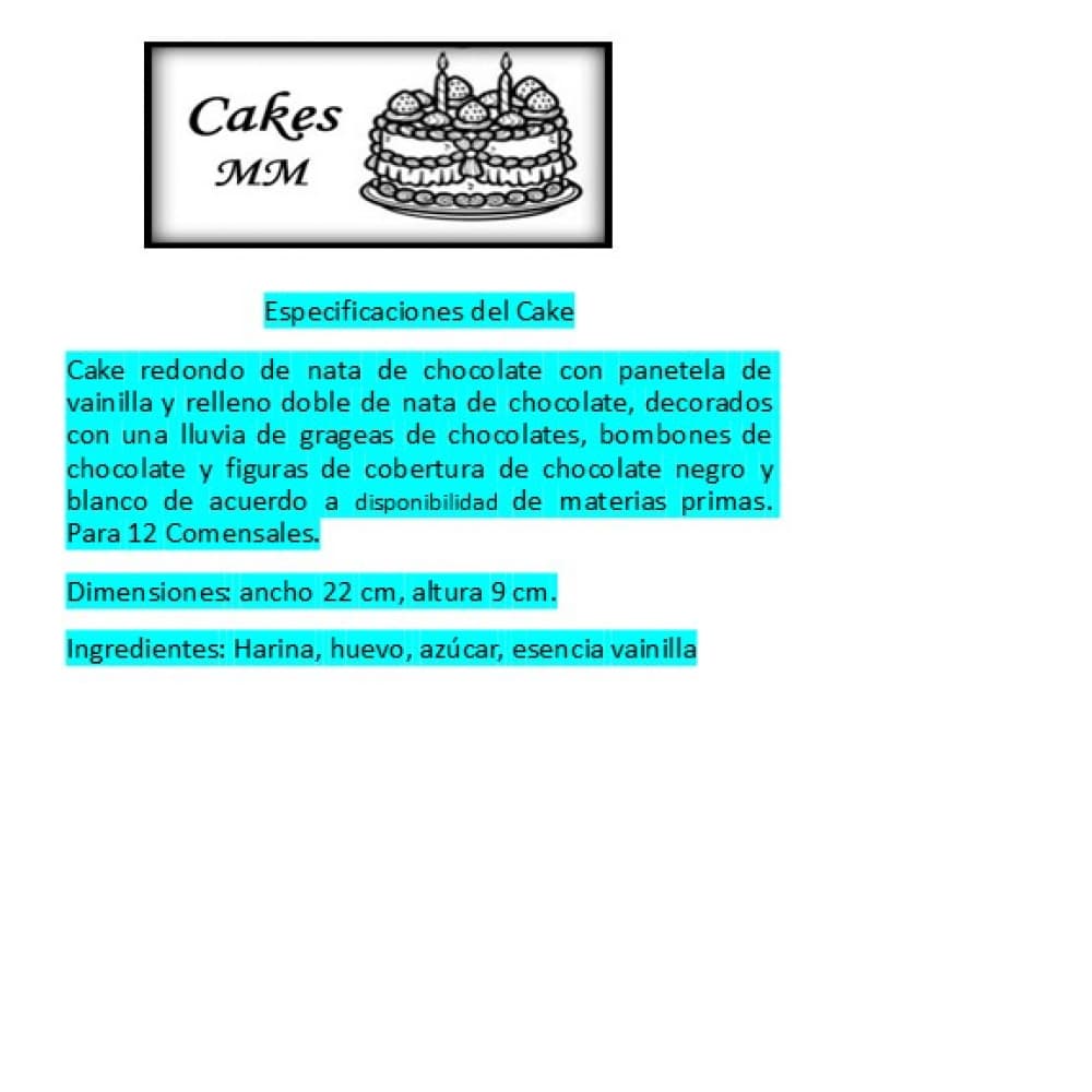 Cake chocolate de nata Cakes MM (12 comensales) y 7Up - Miniatura 4