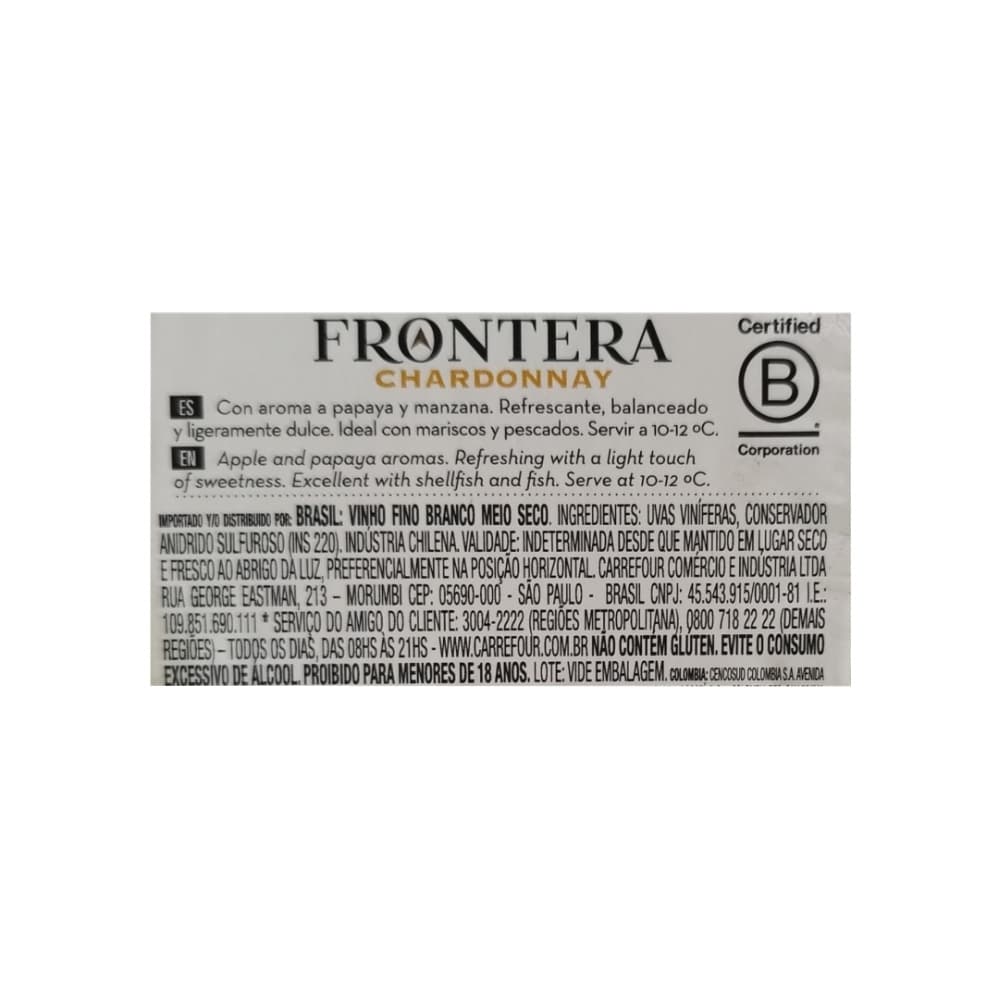 Vino blanco chardonnay Frontera (750 ml) - Miniatura 9
