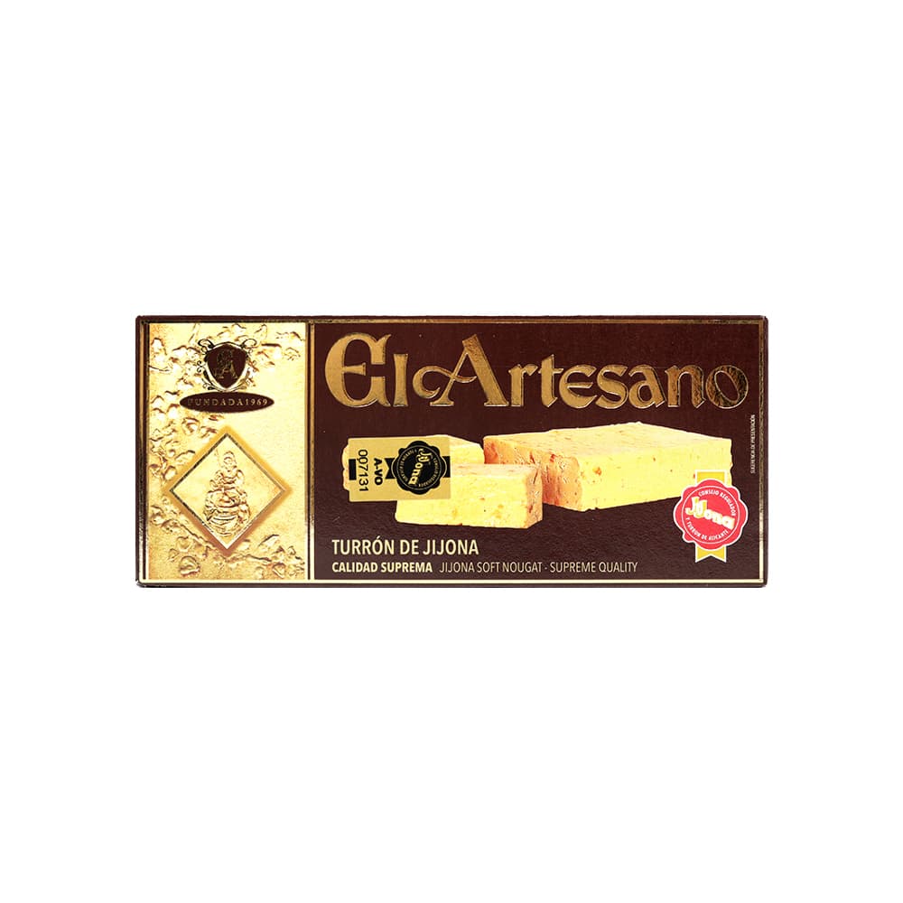 Turrón de Jijona calidad suprema El Artesano (200 g / 7 oz) - Imagen 1