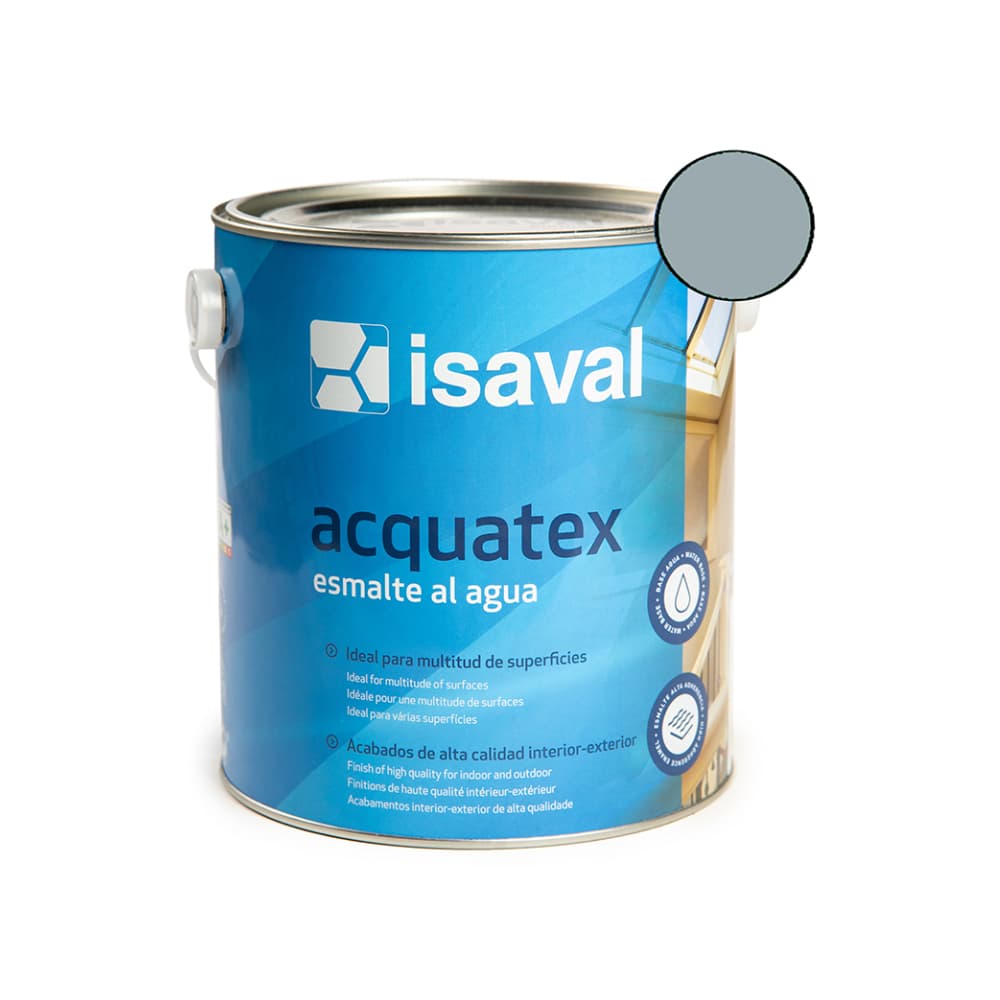 Esmalte al agua color gris perla Acquatex Isaval (4 L) - Miniatura 1