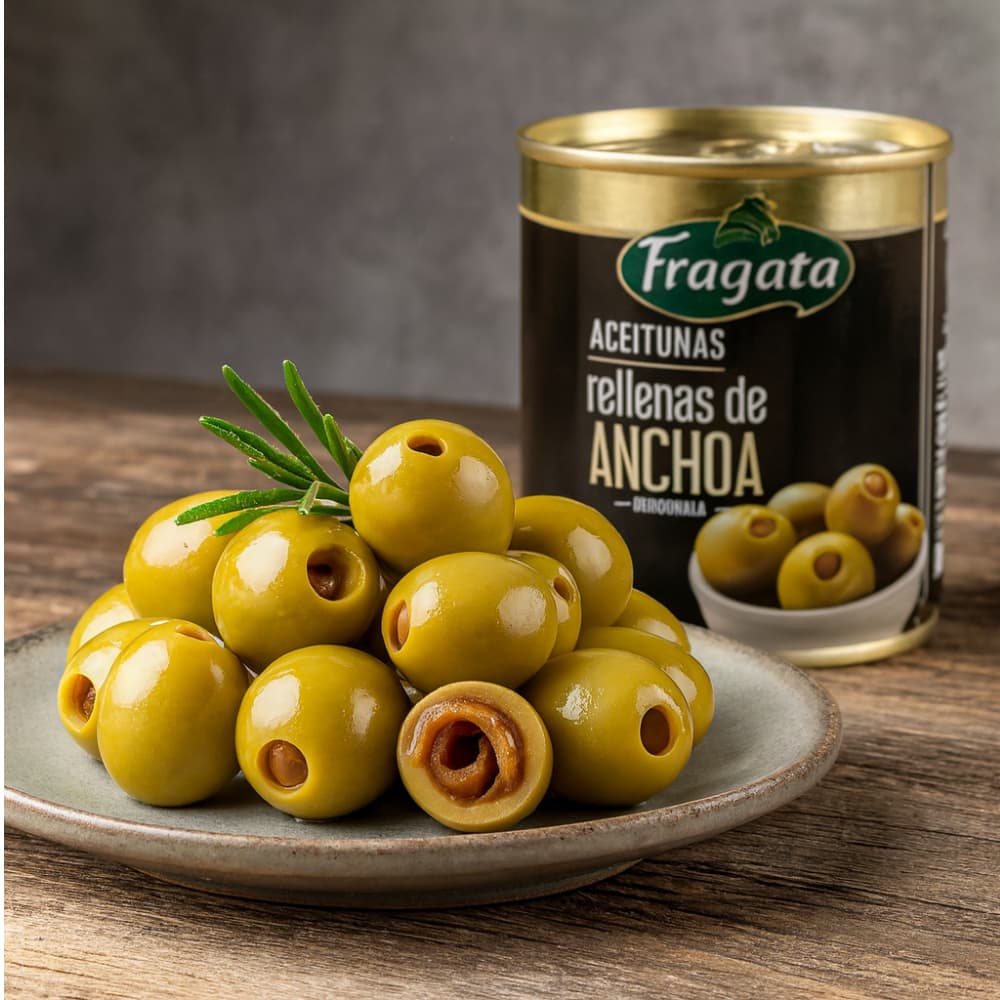 Aceitunas rellenas de anchoa Fragata (200 g / 7.05 oz) - Miniatura 4