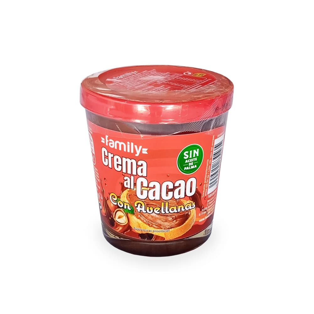 Crema al cacao con avellanas Family (210 g / 7.40 oz) - Imagen 1