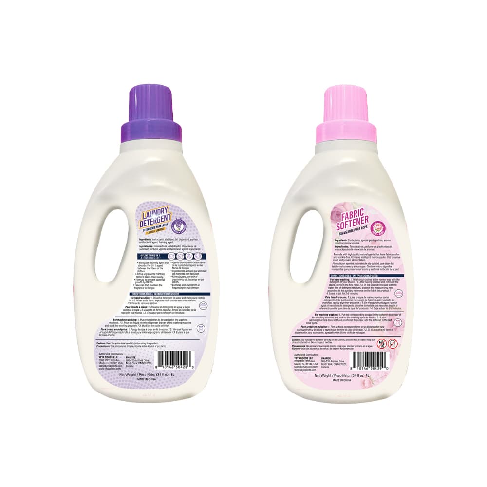 Detergente líquido y suavizante para lavar Yeya (2 x 1 L) - Miniatura 2