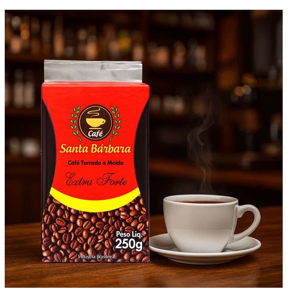 Café tostado y molido extra fuerte Santa Bárbara (2 x 250 g / 8.8 oz) - Miniatura 4
