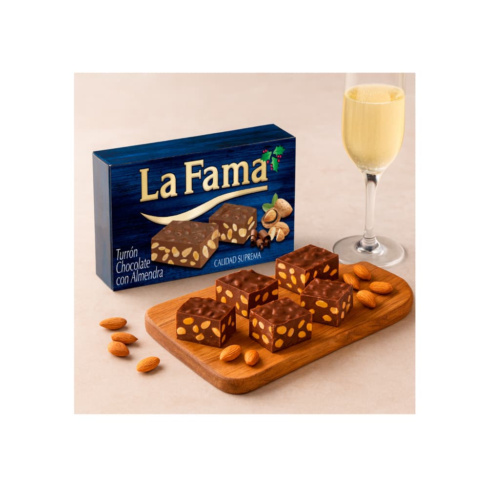 Turrón de chocolate con almendra La Fama (200 g / 7 oz) - Miniatura 4