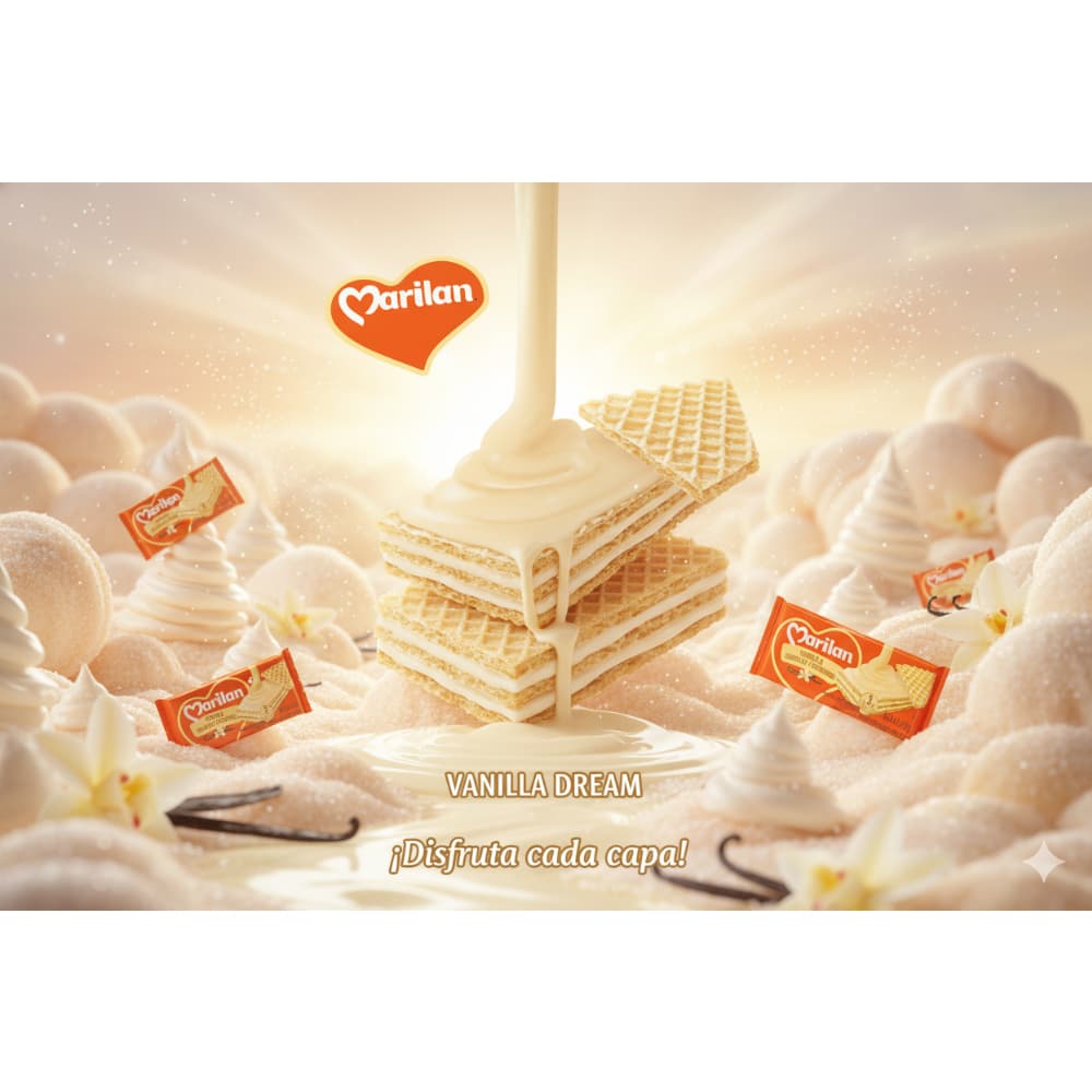 Sorbeto relleno con crema sabor a vainilla Marilan (115 g / 4.1 oz) - Miniatura 4