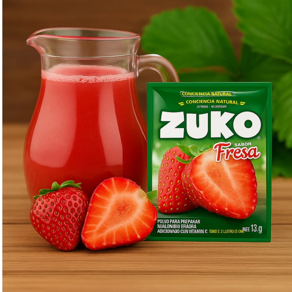 Refresco instantáneo sabor fresa Zuko (13 g / 0.46 oz) - Miniatura 4