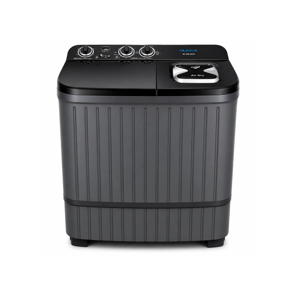 Lavadora semiautomática con bomba 9 Kg negra Milexus ML-WM-9KGS - Miniatura 1