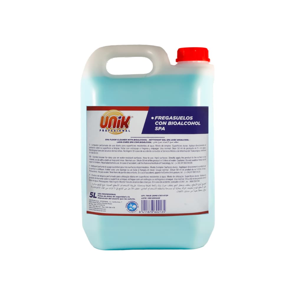 Fregasuelos con bioalcohol spa Unik Profesional (5 L) - Imagen 1