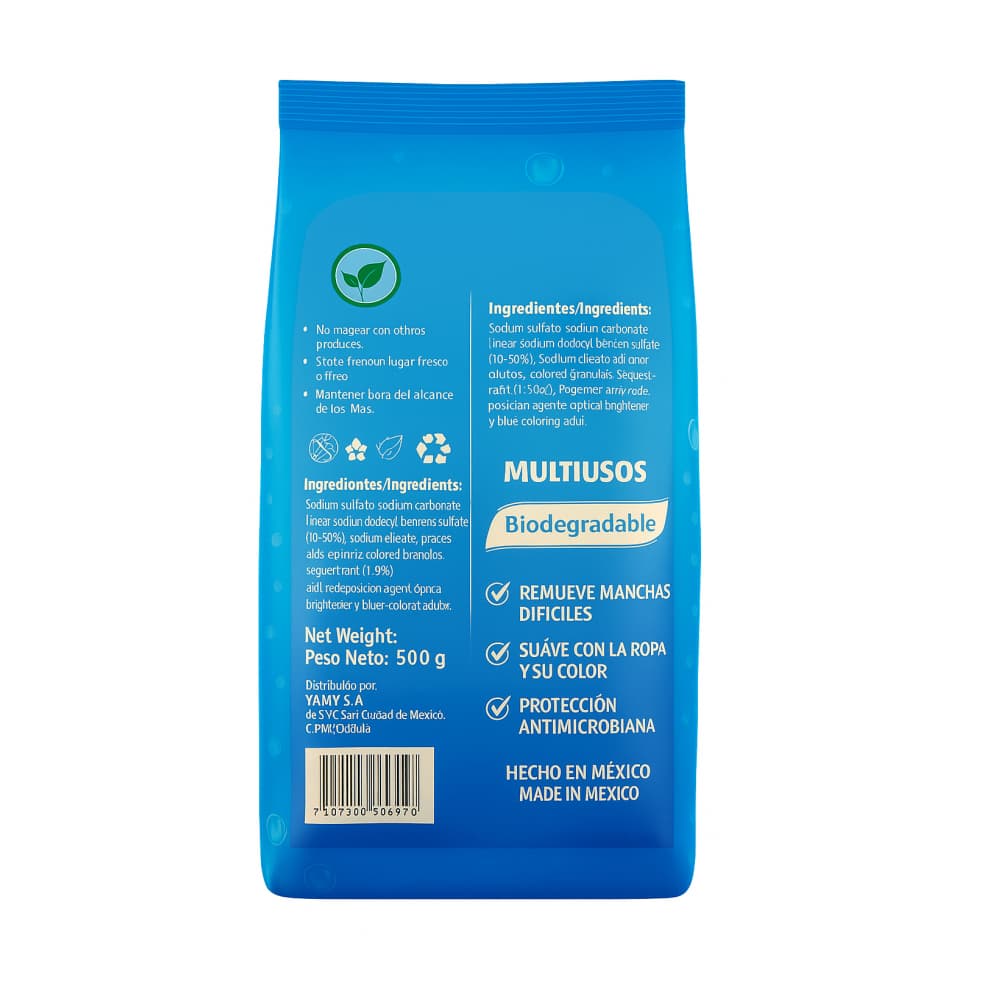 Detergente en polvo multiusos Yamy (500 g / 1.10 lb) - Miniatura 2